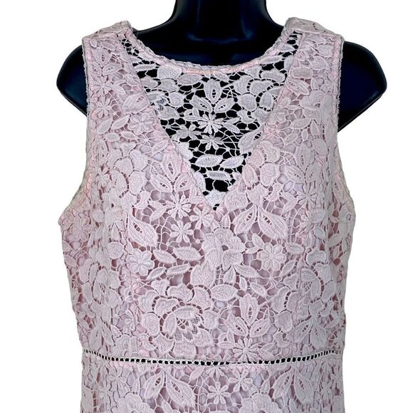 Joie Pale Pink Bridely Lace High Low Sleeveless Cut Out Dress Sz 8 - Picture 5 of 16